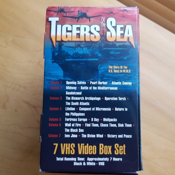 RARE! Tigers Of The Sea 7 VCR Tape Set - Picture 4 of 4